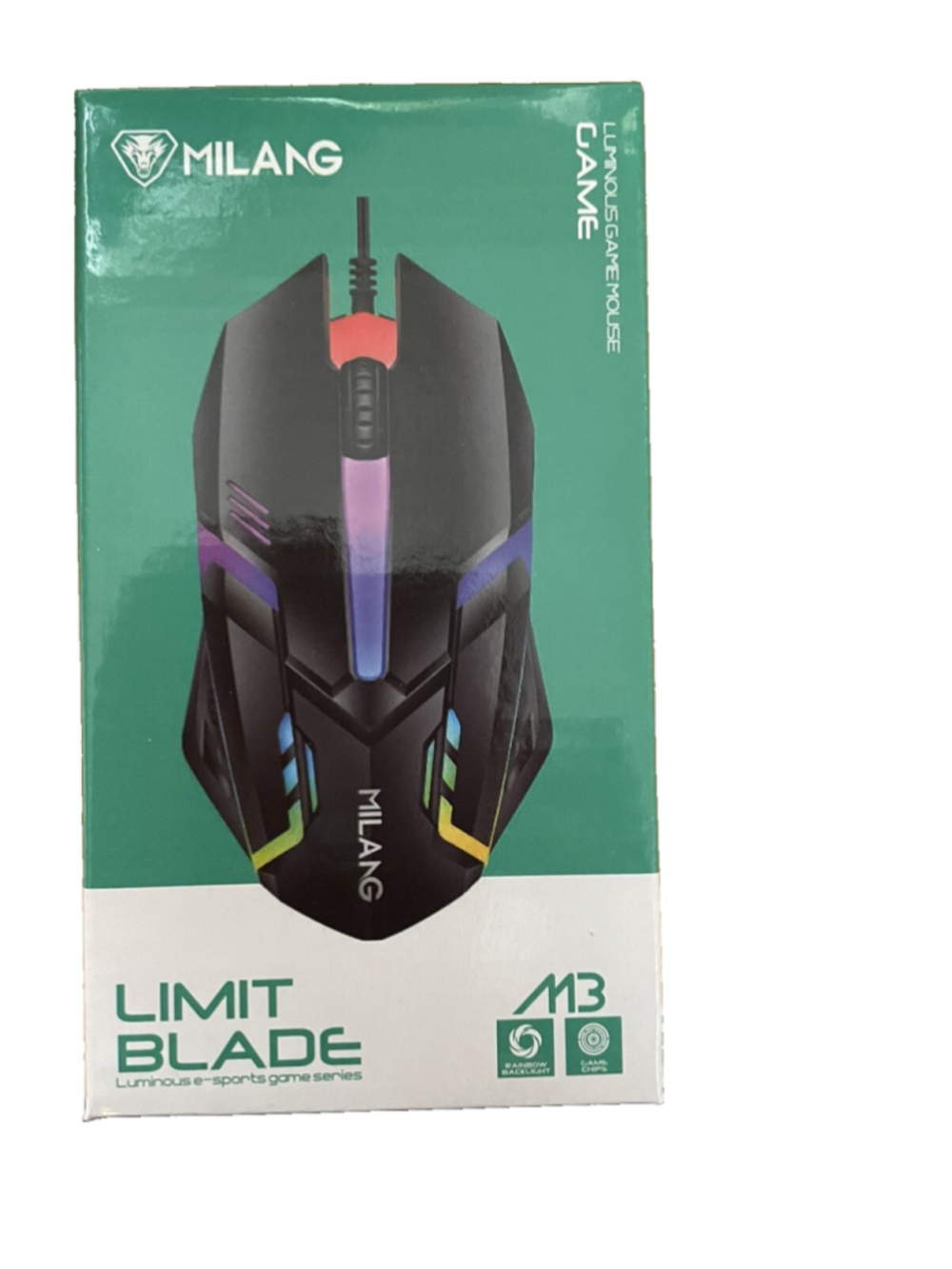 Gaming Mouse MILANG M3 Limit Blade ,Luminous e-sports Game Series ,Black.New